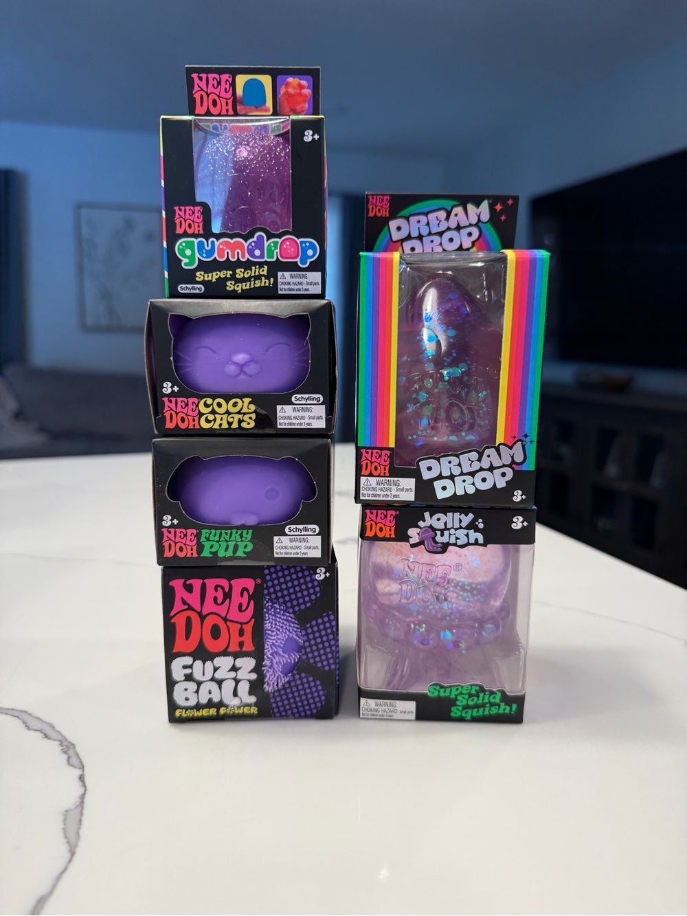 Purple Squish Toy Set Needoh bundle- Purple